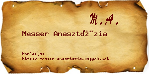 Messer Anasztázia névjegykártya